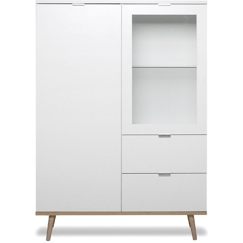 Finori - calicosy - Vaisselier avec 2 Portes et 2 Tiroirs H140 cm - copenhague