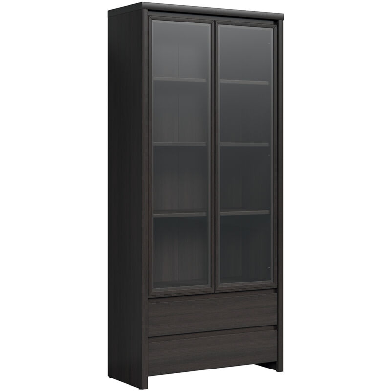 Petits-meubles - Vaisselier 2 portes 2 tiroirs Soren Bois Wengé