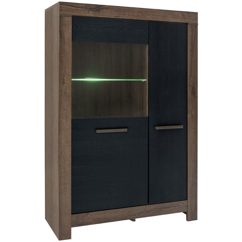 Petits-meubles - Vaisselier 2 portes Adam Bois et Noir