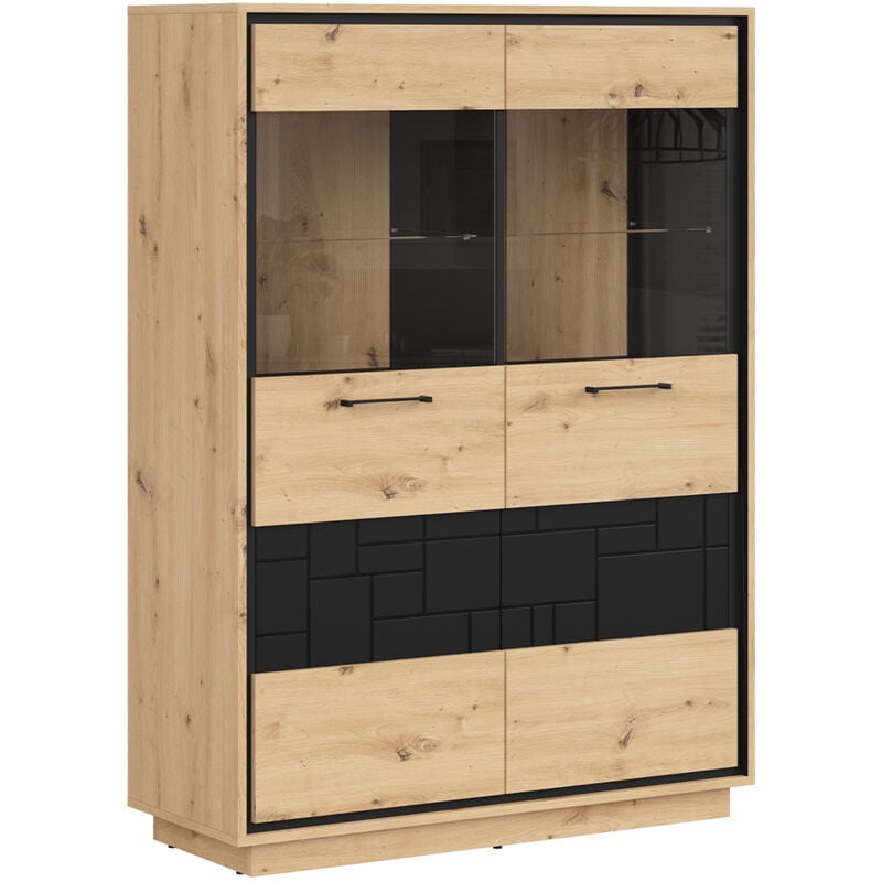 Petits-meubles - Vaisselier 2 portes Elijah Bois et Noir