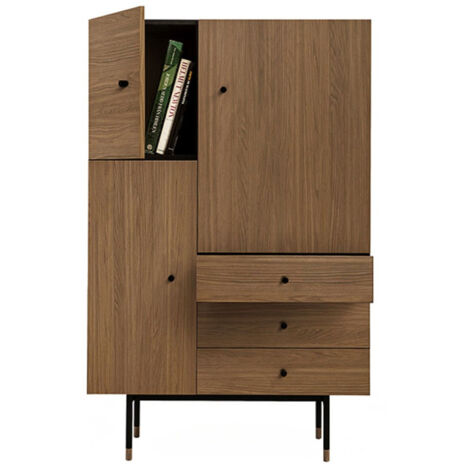 Vaisselier 3 Tiroirs & 3 Portes "Jugend" 140cm Noyer