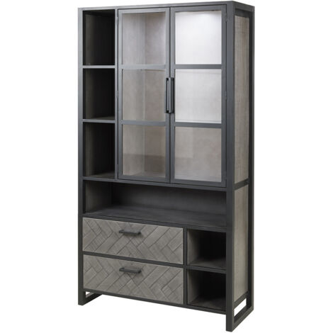 Vaisselier/argentier industriel en pin massif gris Australine