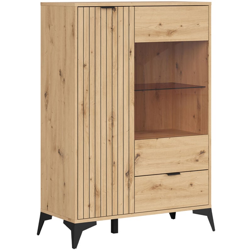 Vaisselier bas 2 portes 1 tiroir Mao Bois