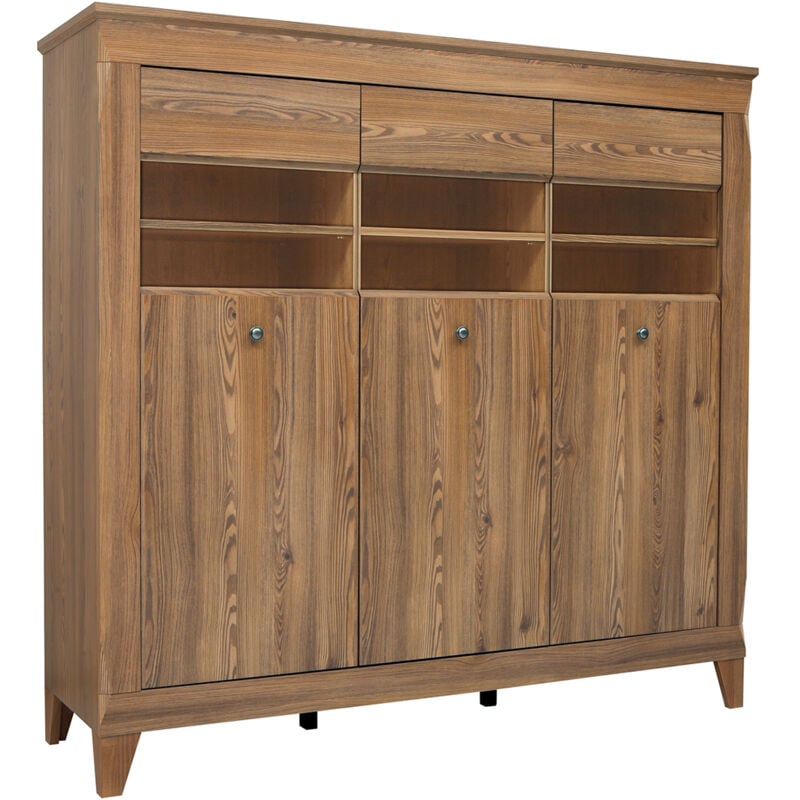 Petits-meubles - Vaisselier bas 3 portes Raya Bois