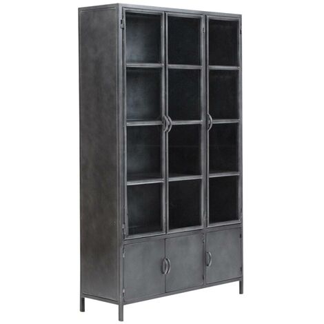 Vaisselier en métal vitré Locker