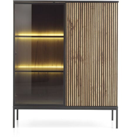 AZURA HOME DESIGN Vaisselier ODENSE 104 cm - chêne et noir