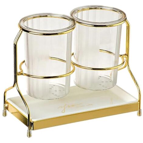 Vaisselle avec support métallique, pot à ustensiles de cuisine, organisateur de rangement pour couverts et ustensiles de table, B