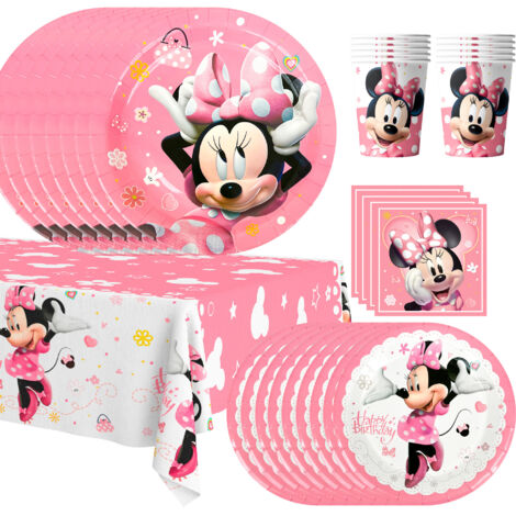 Vaisselle de Decoration Anniversaire MinnieGobelet Assiette Anniversaire Nappe