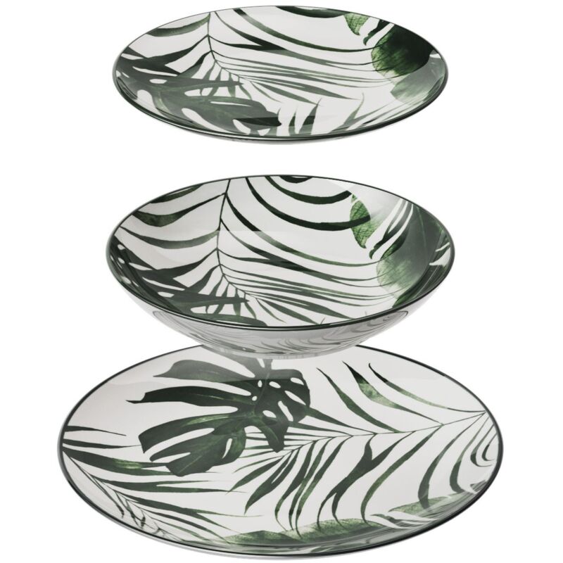 Secret De Gourmet - Service vaisselle 18 pièces palme