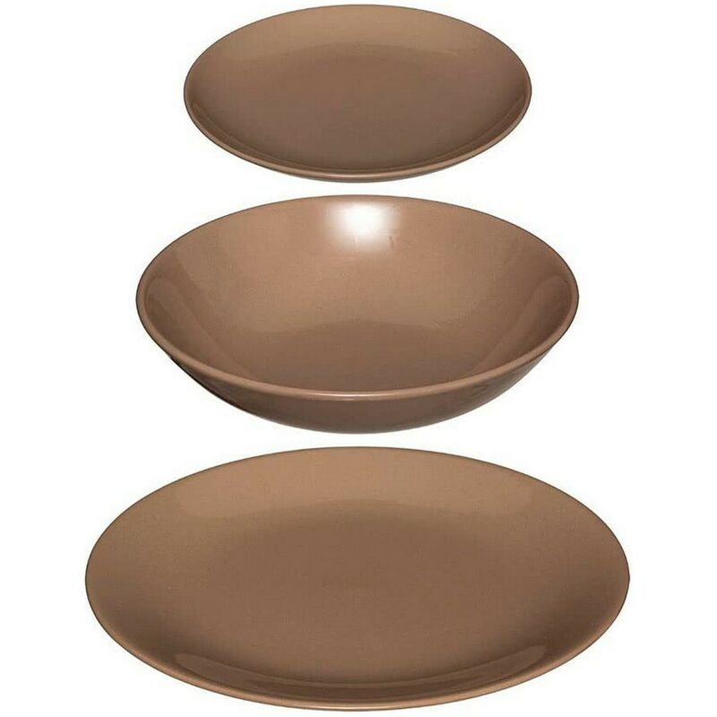

5FIVE Vajilla 18 piezas color taupe