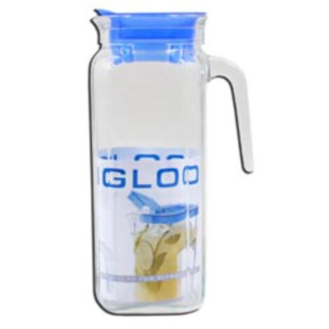 Vajilla IGLOO Caja 6 Jarras Vidrio Cuadrado Azul 1200 cc