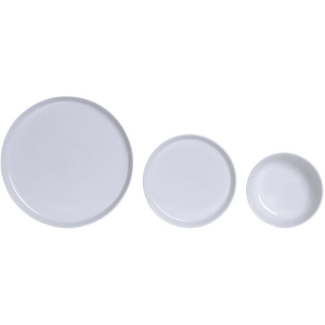 Vajilla Set 18 Porcelana 26,7X26,7X2,5 Blanco
