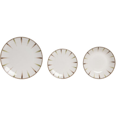 Vajilla Set 18 Porcelana 26,8X26,8X2,8 Verde