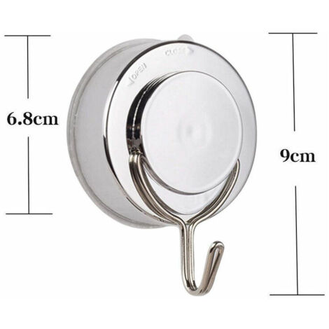 Vakuum-Saughaken für Badezimmer, Toilette, Küchenhaken, leistungsstarker Handtuch-/Duschhaken, Bademantelhaken aus Edelstahl (2er-Pack)