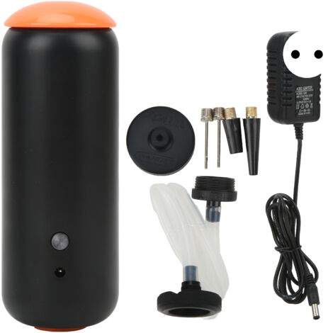 Vakuumbeutel mit multifunktionaler, tragbarer elektrischer Pumpe für Reisen und Zuhause, 100–240 V, Schwarz/Orange, EU-Stecker