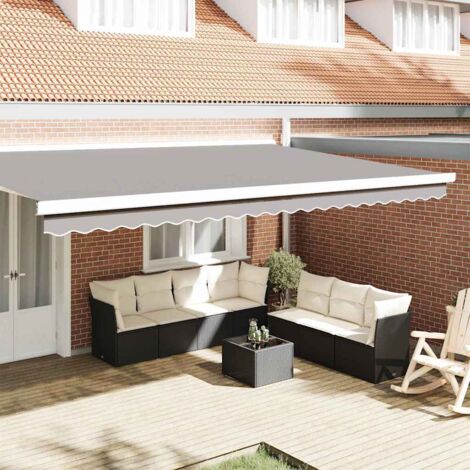 Valance de toldo Gris Claro 480 x 20 cm Lona