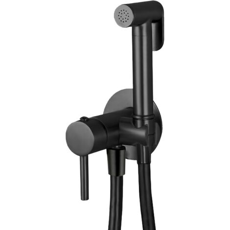 VALAZ Grifo de bidet empotrado redondo negro mate Serie Guadiana