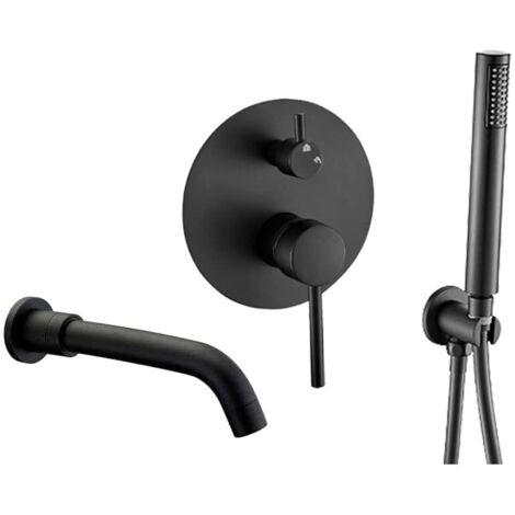 VALAZ - Rubinetto per vasca monocomando nero opaco serie jucar