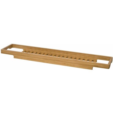 Vale Designs Slim Bath Rack Bamboo Wooden Luxury Bathtub Caddy Storage Rack