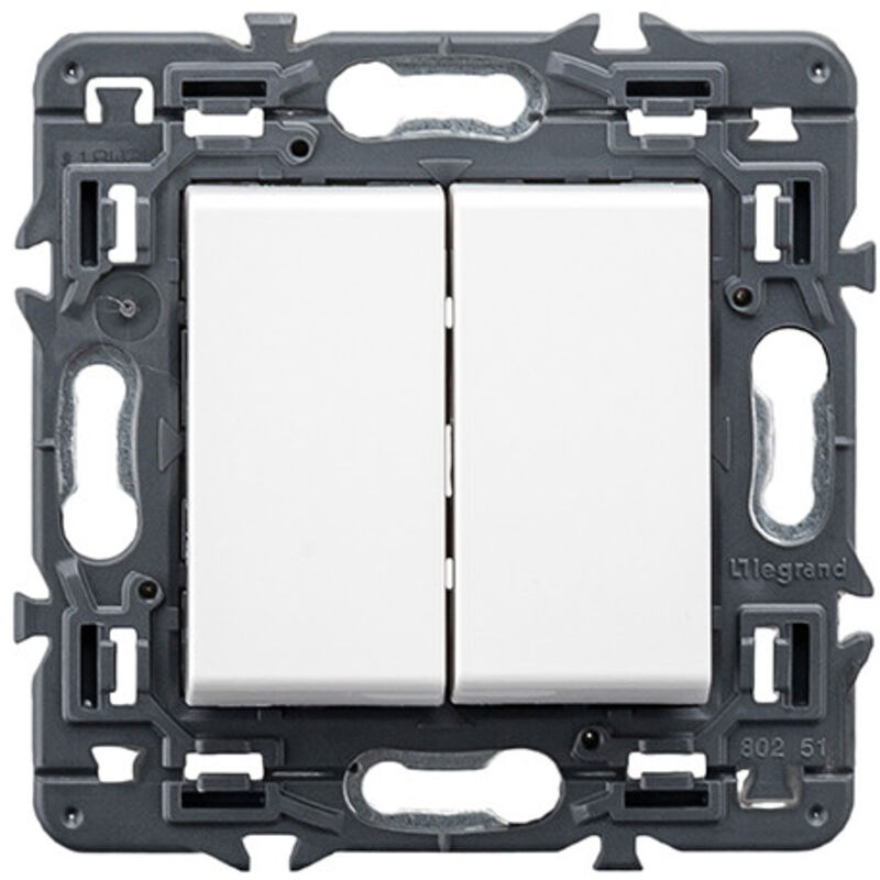 Interrupteur double valena next blanc 1P 10A Legrand 741245 Interrupteur double valena next blanc 1P 10A Legrand 741245