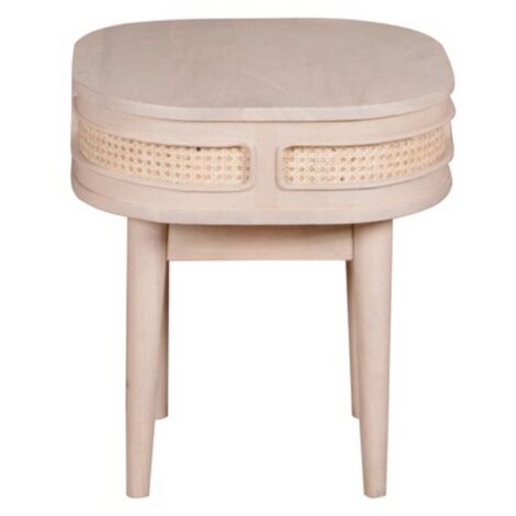 Valencia Bedside Table - Cane & Mango Wood - L50 x W50 x H55 cm