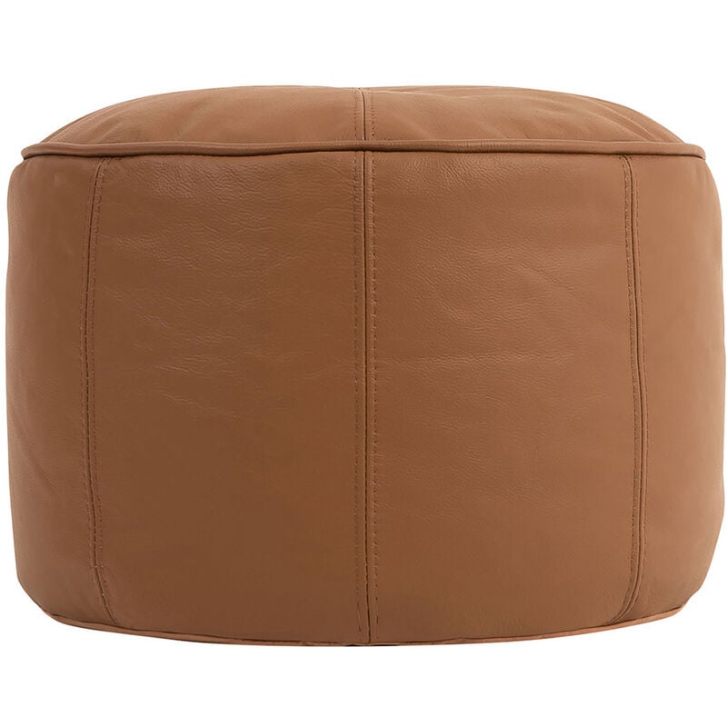 icon Real Leather Pouffe - 43cm x 28cm Footstool