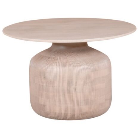 Valencia Round Coffee Table - Cane & Mango Wood - L80 x W80 x H45 cm
