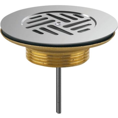 Valentin – Bonde de lavabo en laiton à grille inox 85mm – Orifice 60mm pour évier grès – Débit optimal et entretien facile