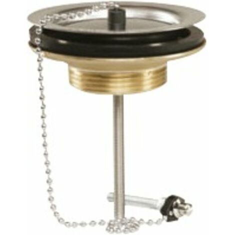 Valentin – Bonde de lavabo en laiton pour évier grès 60 mm – Drainage efficace – Finition chromée – Grille inox – Installation facile