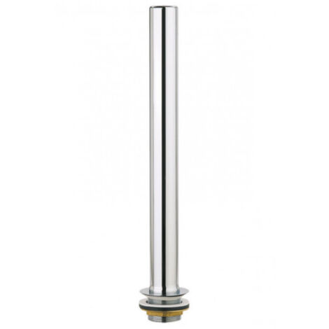 Valentin – Bonde évier surverse tube D. 50 mm – Garde d'eau 400 mm – Laiton chromé pour éviers profonds – Débit 75 l/mn