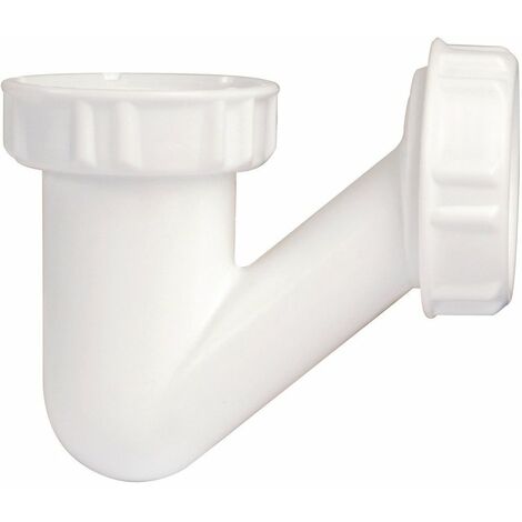 Valentin – Siphon de bidet en V PVC 32mm blanc – Installation facile pour espaces restreints – Garde d'eau intégrée – Débit optimal