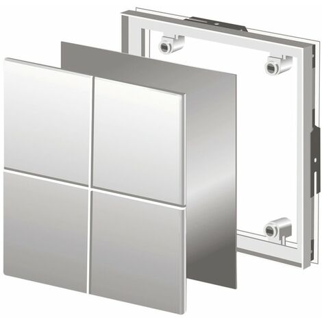 Valentin – Trappe de visite à carreler 309 x 309 mm – Acier inoxydable – Fixations aimantées pour installation facile – Accès aux espaces techniques