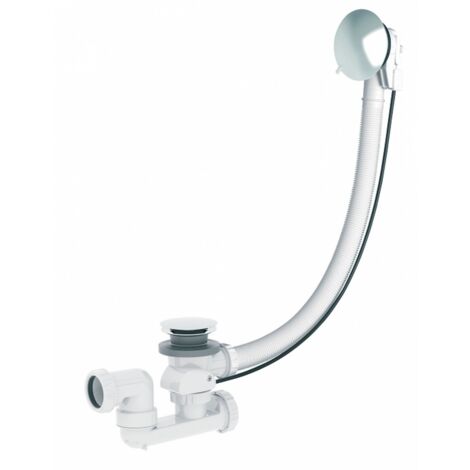 Valentin – Vidage baignoire automatique à câble 650 mm – Débit 51 l/min – Joint Autofix étanche – Cuvette inox diamètre 70 mm
