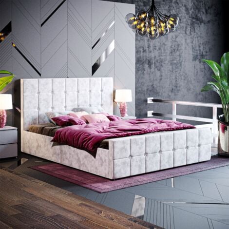 Valentina 5ft King Size Modern Fabric Ottoman Bed Frame, 200 x 150 cm
