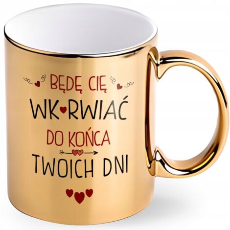 Valentinstagsgeschenk für ihn oder sie: Goldene Tasse, lustige Geschenke