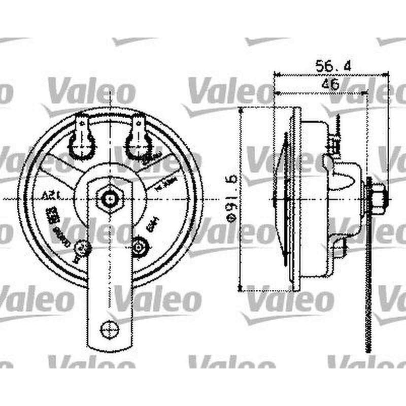 Valeo - 479164 Hupe HK9 12V-15A-425 hz