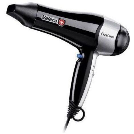 Valera Asciugacapelli Excel 1800 Pulsante per Aria Fredda 1800 Watt Colore Nero