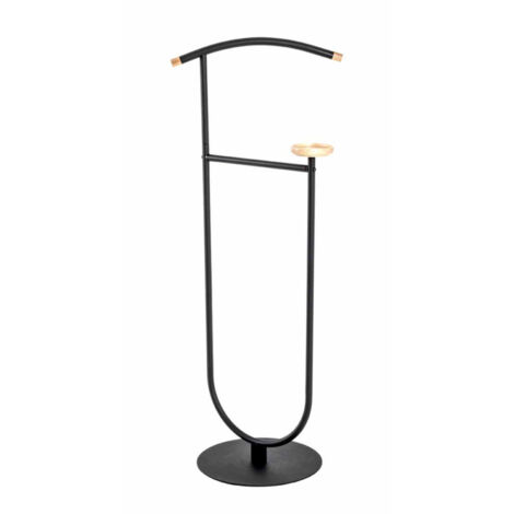 Valet de Chambre Design "Malia" 115cm Noir & Naturel