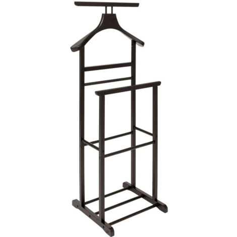 Valet de Chambre en Bois "Antidérapant" 103cm Noir