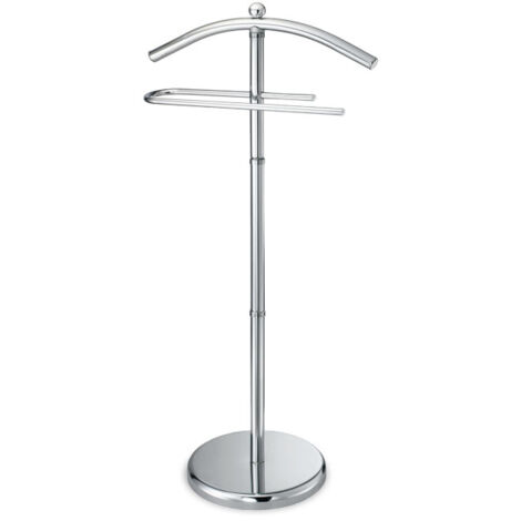 Valet de Chambre en Métal "Nuit" 109cm Argent
