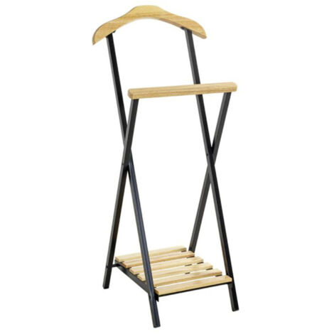 Valet de Chambre "Hélène " 110cm Naturel & Noir