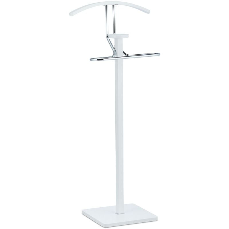 Valet de chambre portant 109,5 cm en acier et bois blanc