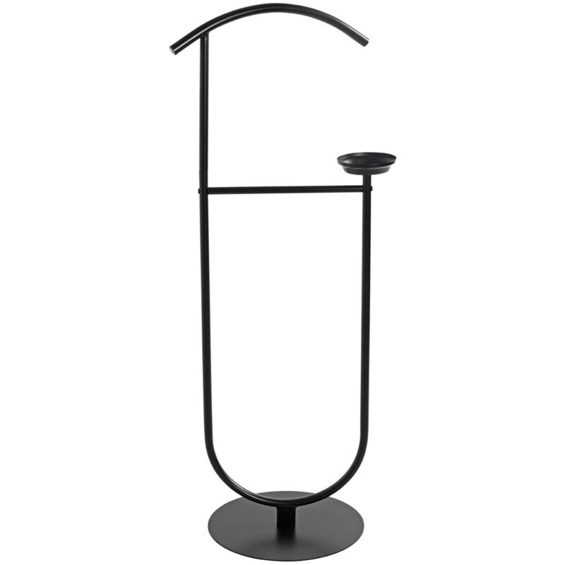 Valet de nuit , valet de chambre en métal coloris noir -longueur 45 x profondeur 34 x hauteur 116 cm