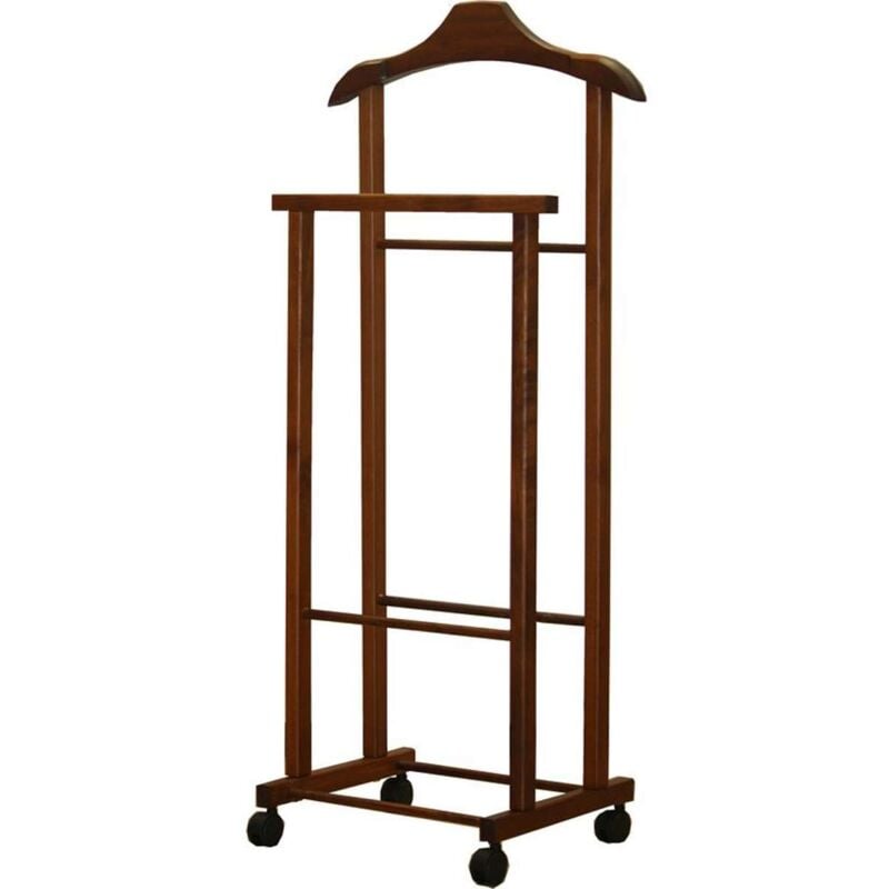 Compactor Organisation de penderie - Portemanteau 97x33x29 cm, avec roulettes, noyer RAN6756