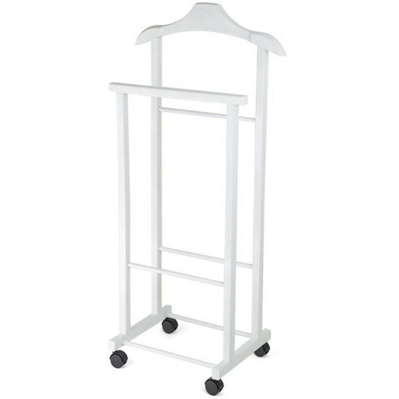 Organisation de penderie - Porte-vêtements 97x33x29 cm, avec roulettes, blanc RAN7877 - Compactor