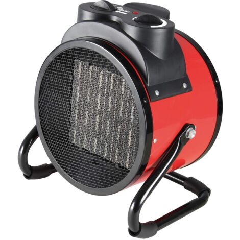 Valex 1860106 - Generatore aria calda, 3kW, 2 livelli di potenza, Rosso/Nero, 26 x 20.5 x 29.5 cm