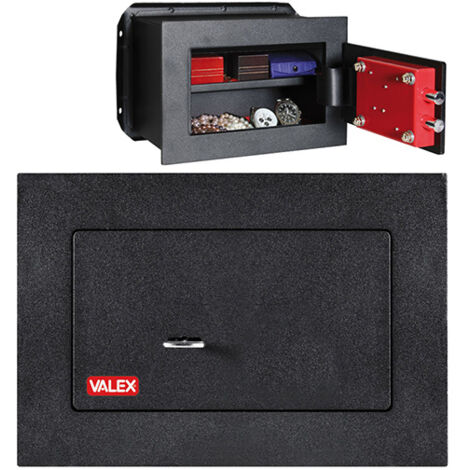 Valex Cassaforte Incasso Doppia Mappa Grigia 31x21cm con 2 Chiavi