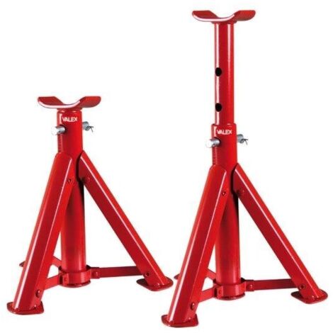 Valex Cavalletti Pieghevoli 2 Pz Rosso Regolabili 24-37 cm 2000 kg