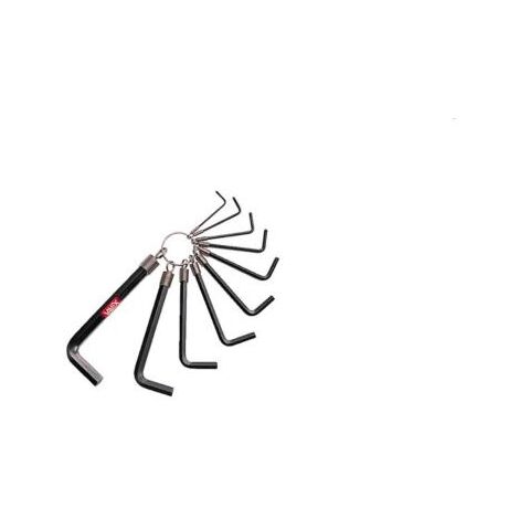 Valex Juego De 10 Llaves Allen Dobladas Hexagonales 1.5-10Mm Con Anillo 1460512