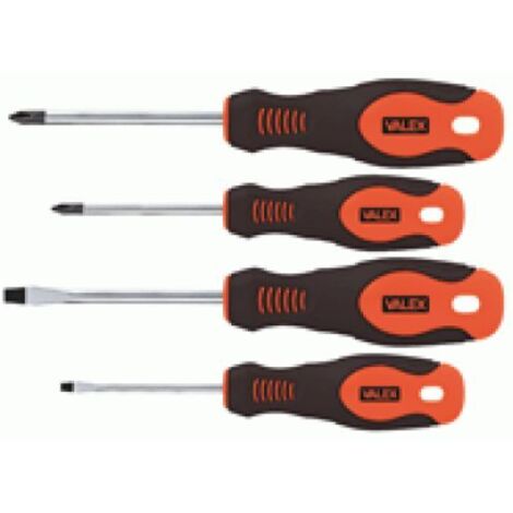 Valex Set Cacciaviti per Viti con Intaglio e Phillips 4pz CRV
